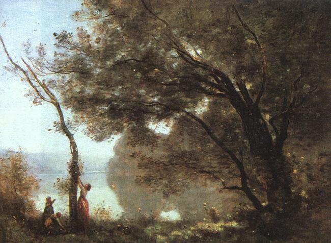  Jean Baptiste Camille  Corot Souvenier de Mortefontaine, salon of 1864 Sweden oil painting art